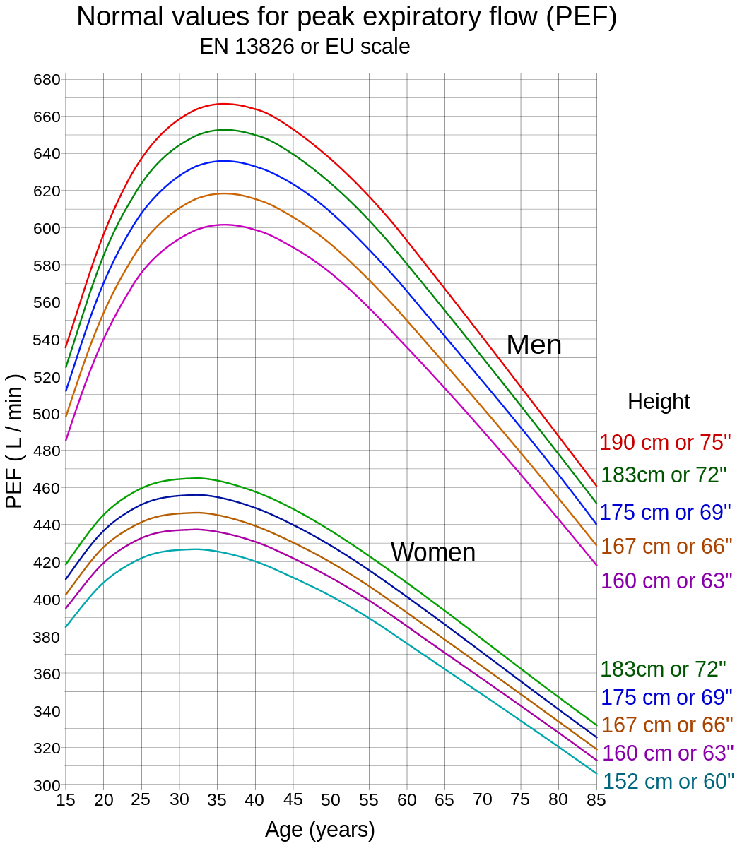 Normal Peak Expiratory Flow Values SimpleMed Normal Peak Expiratory Flow Values SimpleMed