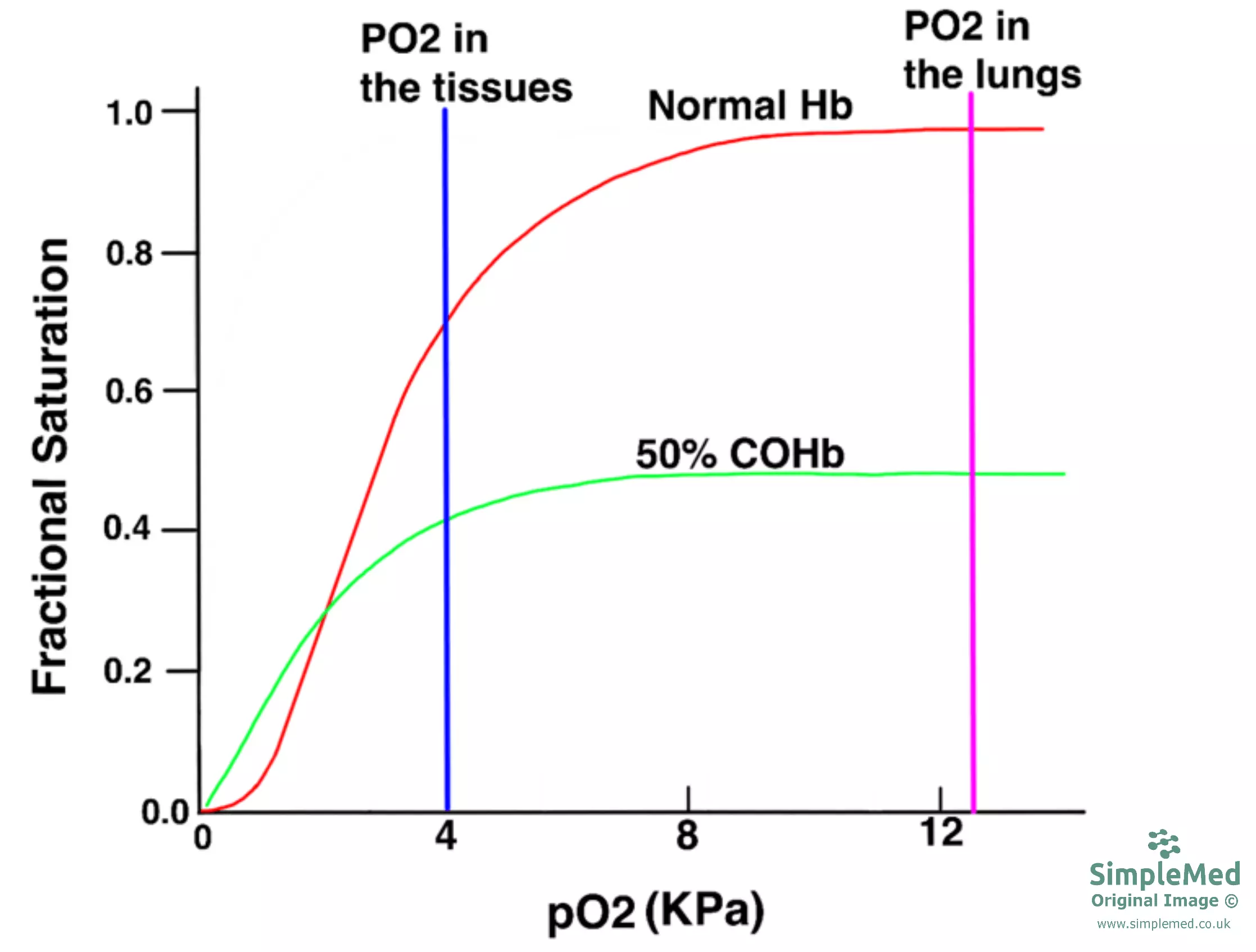 Carbon Monoxide Effect on Haemoglobin Graph SimpleMed Carbon Monoxide Effect on Haemoglobin Graph SimpleMed